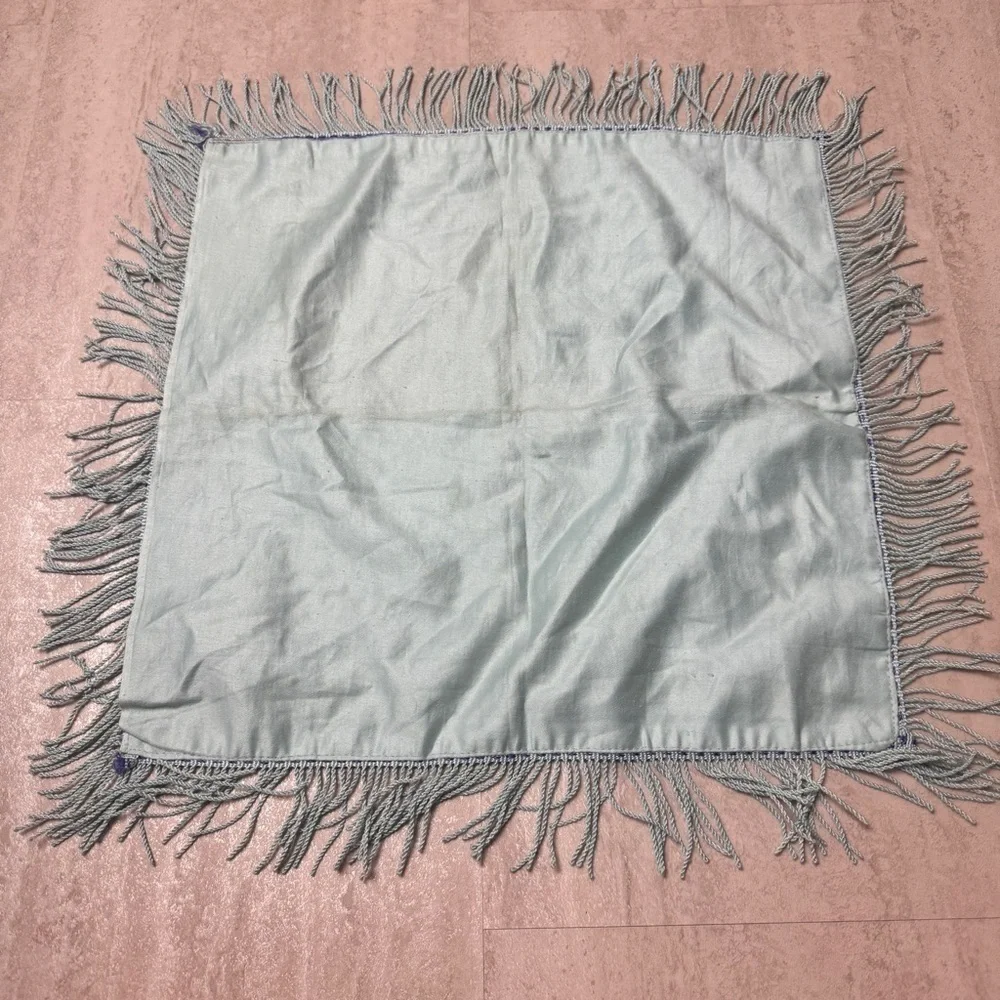 Vintage US Army satin fringe pillow case WWII souvenir pillow cases